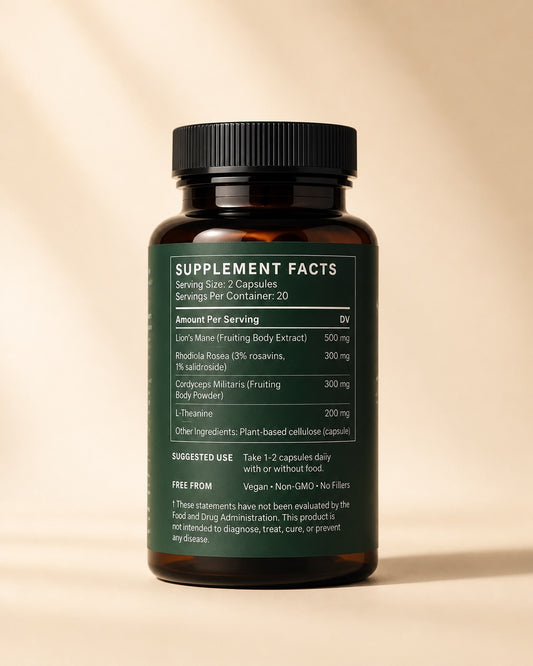 Pure Focus Nootropic Capsules – Calm, Clear Clarity