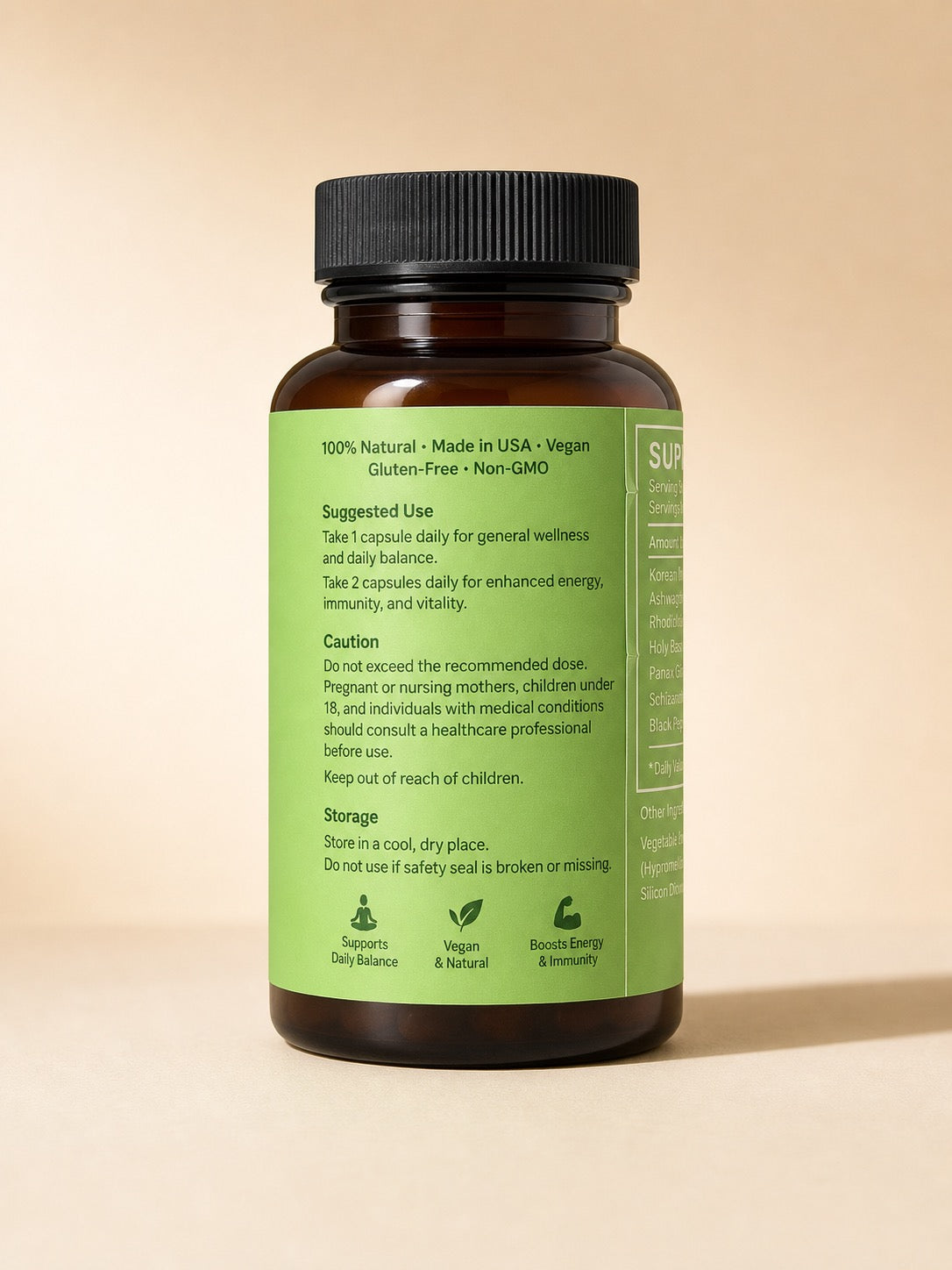 Daily Multivitamin with Adaptogens for Energy and Focus