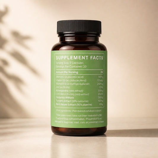 Daily Multivitamin with Adaptogens for Energy and Focus